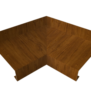 Угол отлива внутренний 70 0,45 Print-Double Elite с пленкой Golden Wood