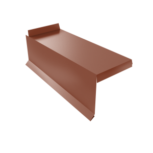 Планка торцевая сегментная Квадро профи Левая 0,5 Satin Matt RAL 8004 терракота