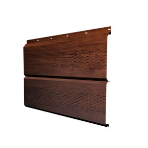 Софит ЭкоБрус new c перфорацией 0,45 Print Premium с пленкой Cherry Wood Fresh TwinColor