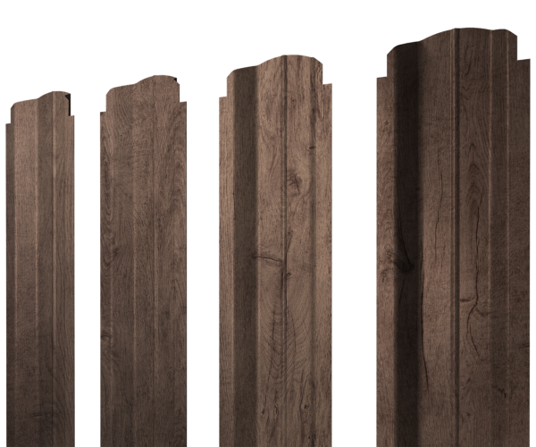 Штакетник П-образный В фигурный 0,45 Print Premium Almond Wood Fresh