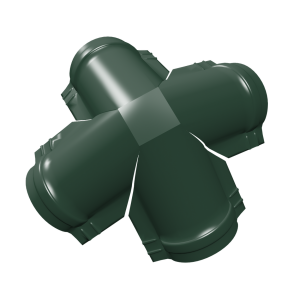 Четверник конька малого полукруглого 0,5 Satin Matt TX с пленкой RAL 6005 зеленый мох