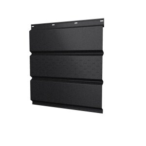 Софит металлический центральная перфорация 0,5 Satin Matt TX с пленкой RAL 9005 черный