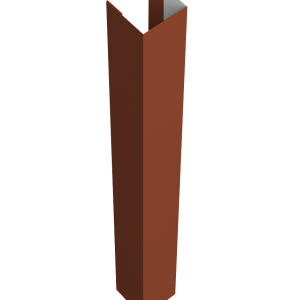 Стойка жалюзи Texas для монтажа с крепежным вкладышем 0,45 Drap TR RAL 8004 терракота (3м)