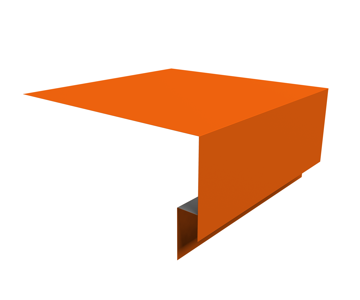 Планка околооконная сложная Блок-Хаус new Grand Line 250х75х27 0,45 PE с пленкой RAL 2004 оранжевый (2м)