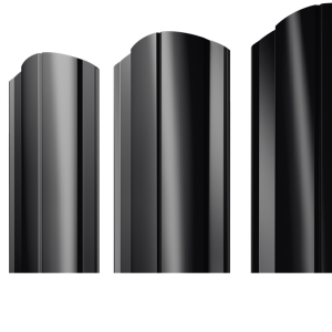 Штакетник Круглый фигурный 0,5 Satin Matt TX RAL 9005 черный