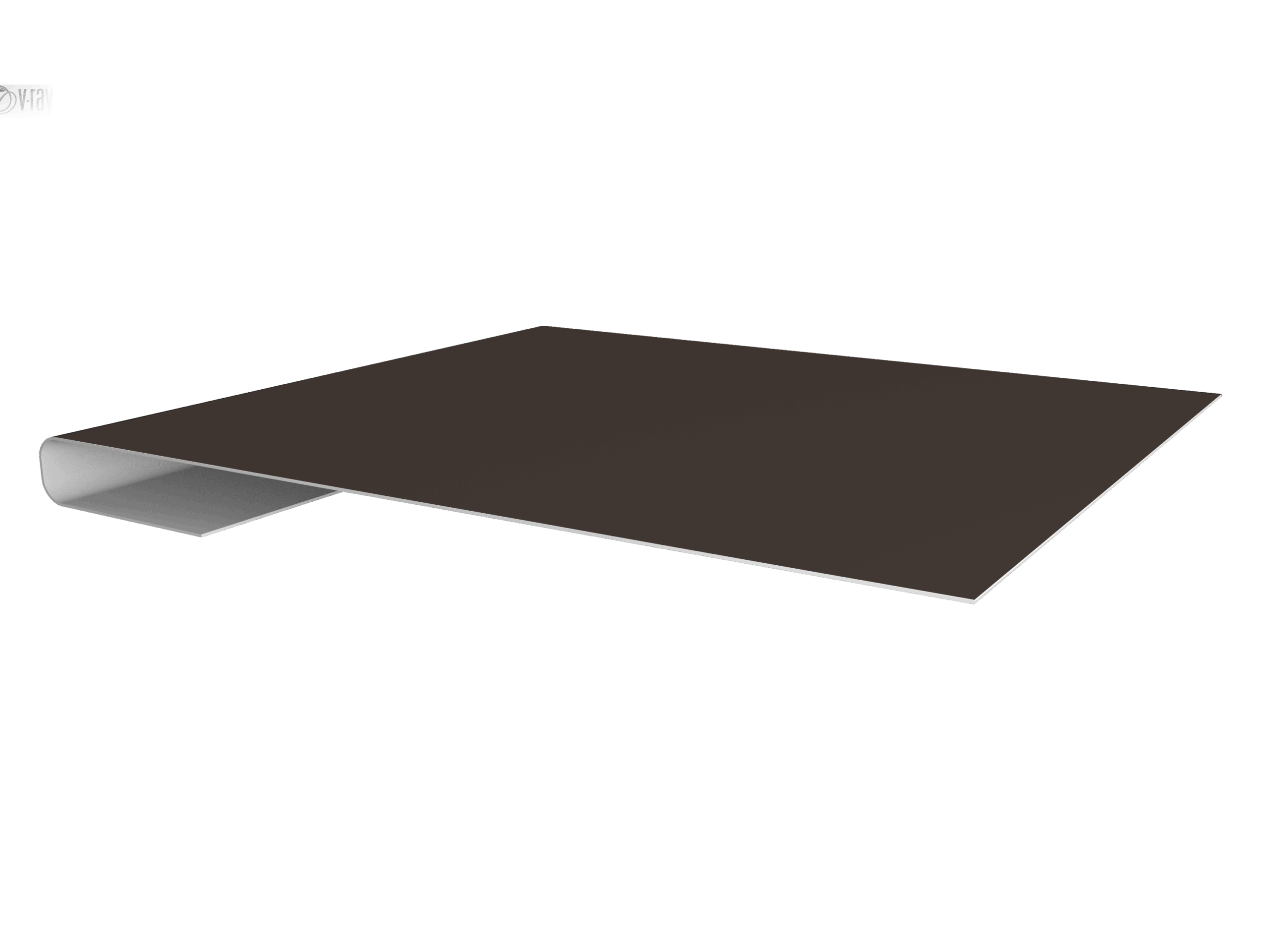 Планка завершающая 0,5 PurLite Matt RR 32 темно-коричневый (3м)