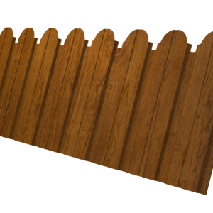 Профнастил C10B фигурный 0,45 Print Elite Golden Wood TwinColor