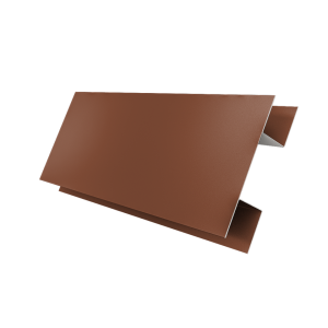 Планка H-образная стыковочная сложная 0,5 Satin Matt TX RAL 8004 терракота (3м)