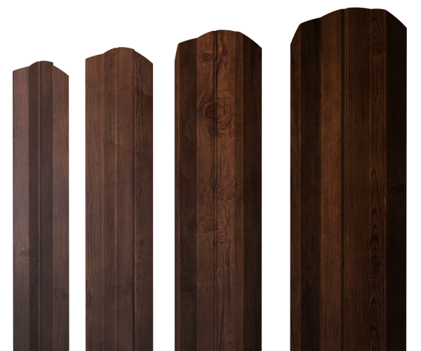Штакетник М-образный А фигурный 0,4 Print Premium Cherry Wood Fresh TwinColor