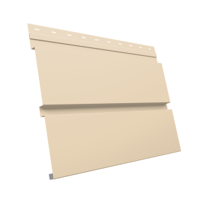 Софит металлический Квадро Брус без перфорации 0,5 Satin с пленкой RAL 1015 светлая слоновая кость