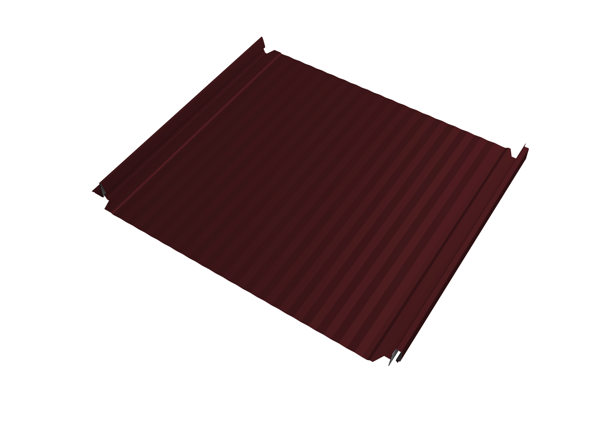 Кликфальц Double Pro Gofr Grand Line 0,5 Satin Matt TX с пленкой на замках RAL 3005 красное вино