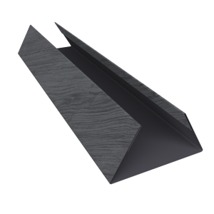 Планка стыковочная составная нижняя 0,45 Print Premium Grey Wood TwinColor (3м)