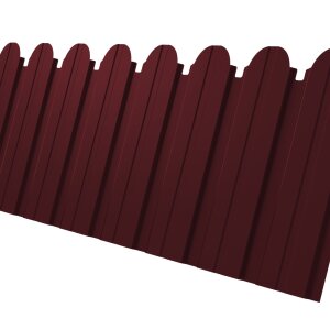Профнастил C10B фигурный 0,5 Satin RAL 3005 красное вино