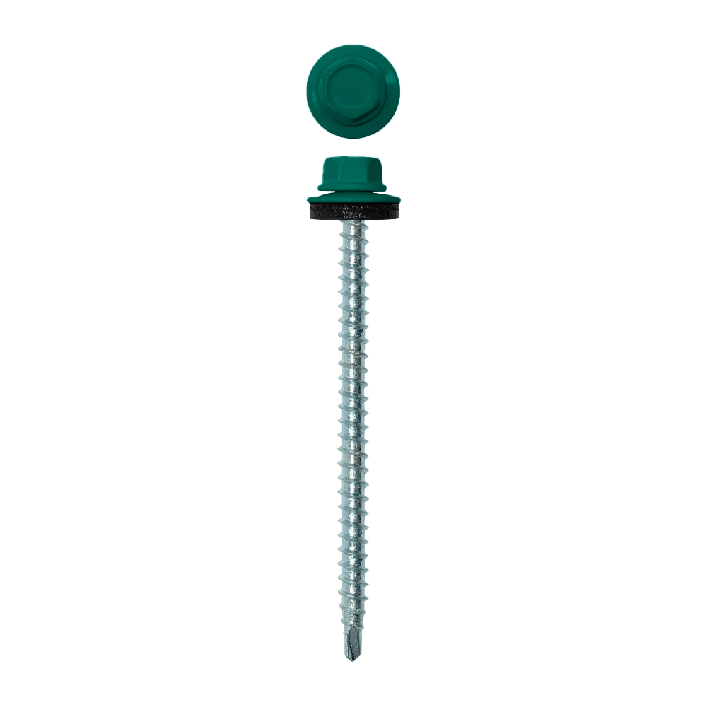 Саморез кровельный 4,8х70 (100шт) сверло №1 RAL 6026