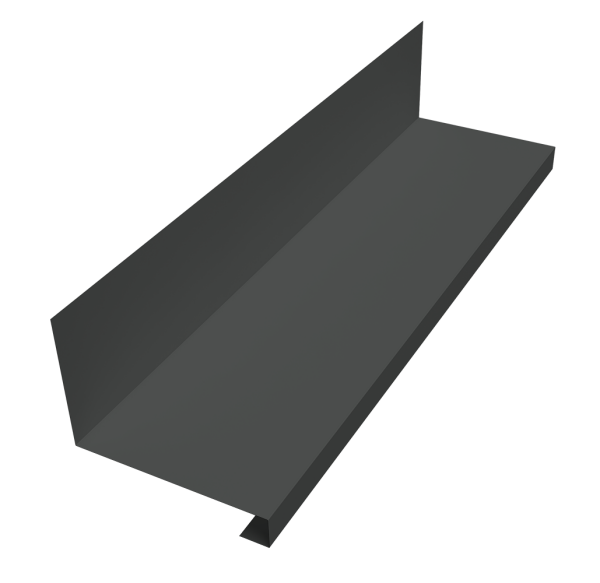 Планка примыкание нижнее к трубе для Кликфальц Pro Grand Line 0,5 Velur X RAL 7016 антрацитово-серый (3м)