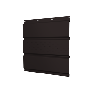 Софит металлический центральная перфорация 0,45 Drap-double TX с пленкой RAL 9005 черный