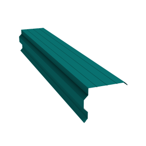 Планка торцевая фигурная 90х110 0,45 PE с пленкой RAL 5021 водная синь (3м)