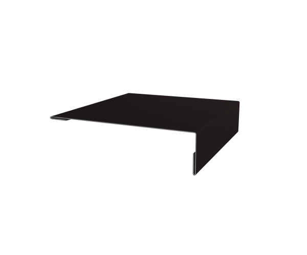 Планка мансардная 0,5 Satin с пленкой RAL 9005 черный (3м)