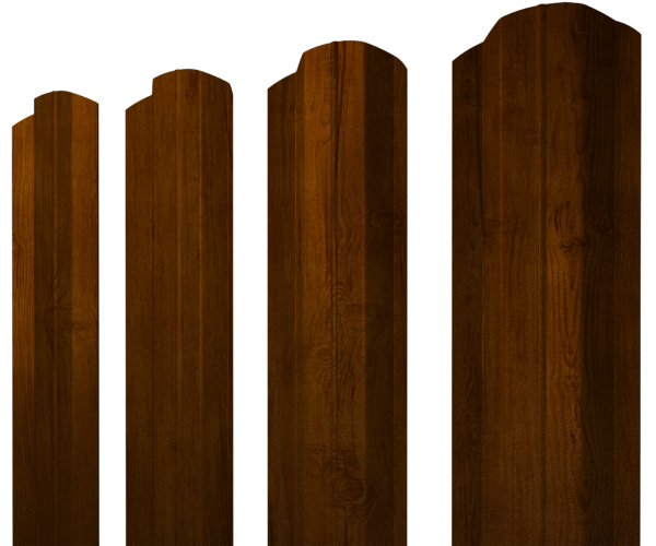 Штакетник М-образный B фигурный 0,4 Print Premium Golden Wood Intense FTC
