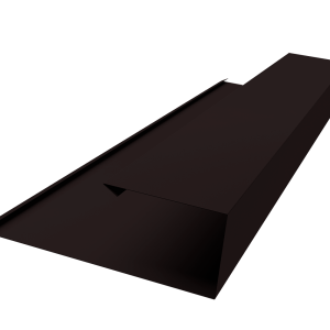 Планка торцевая страховочная 0,45 PE-Double с пленкой RAL 9005 черный (3м)