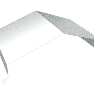 Парапетная крышка угольная 390мм 0,7 Zn (3м)