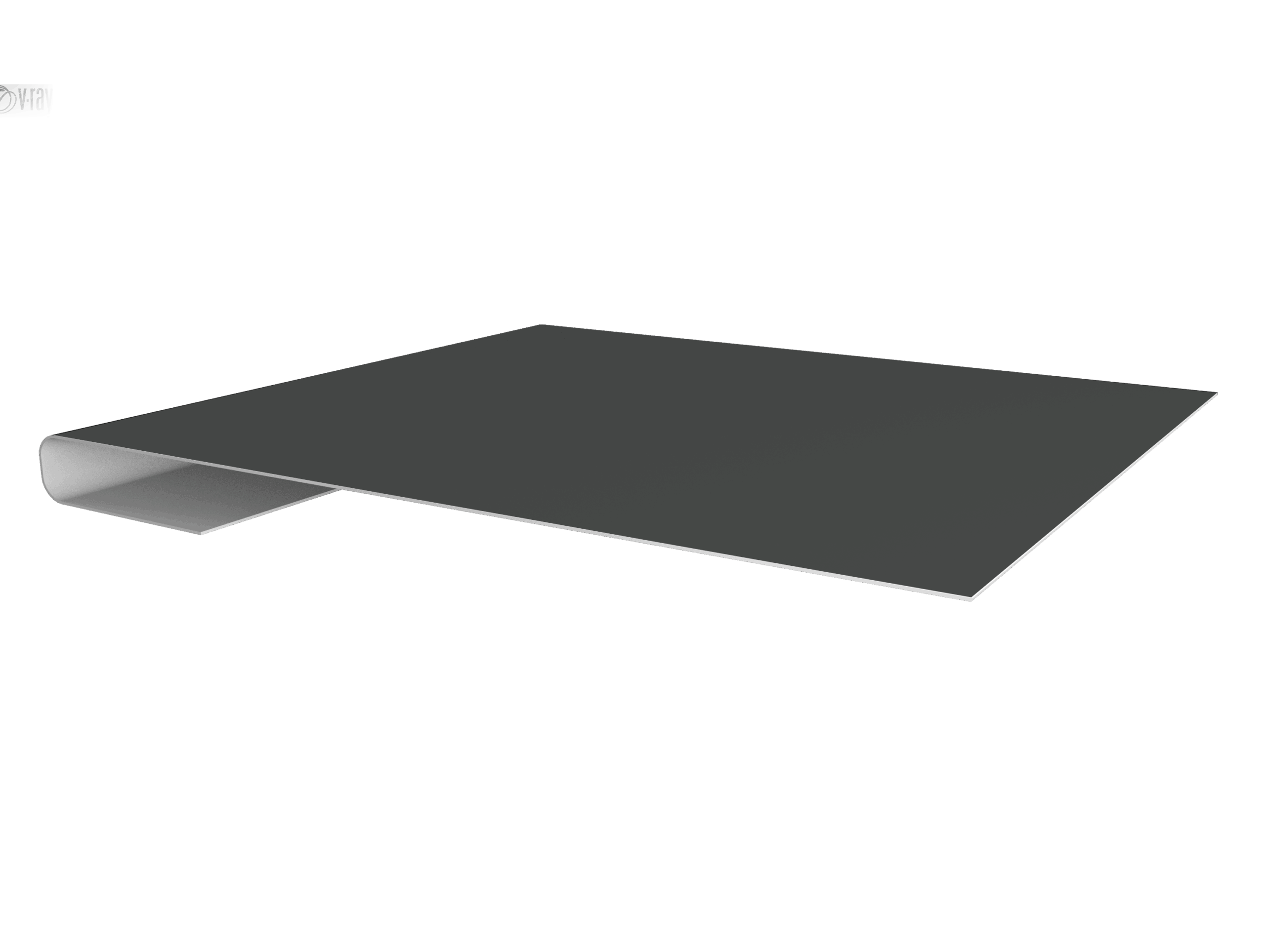 Планка завершающая 0,5 Satin Matt TX RAL 7016 антрацитово-серый (2м)