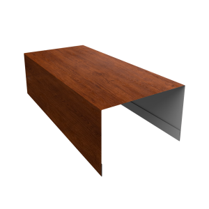 Крышка для забора из сайдинга (Блок-хаус new) 0,45 Print Premium Golden Wood Fresh TwinColor (2,5м)