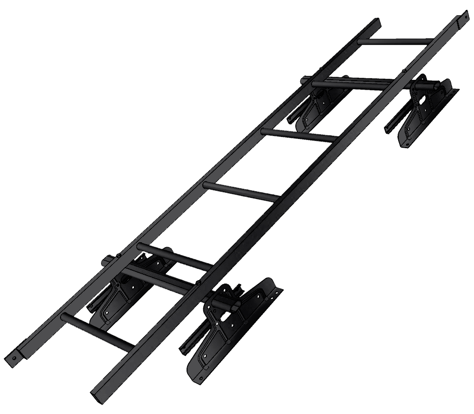 Лестница кровельная под фальц RAL 9005 (1,92м)