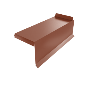 Планка торцевая сегментная Квадро профи Правая 0,5 Satin RAL 8004 терракота