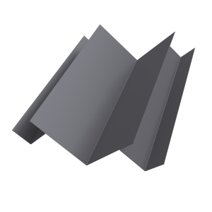 Угол внутренний сложный Кликфальц Pro 0,5 Satin с пленкой RAL 7004 сигнальный серый (3м)