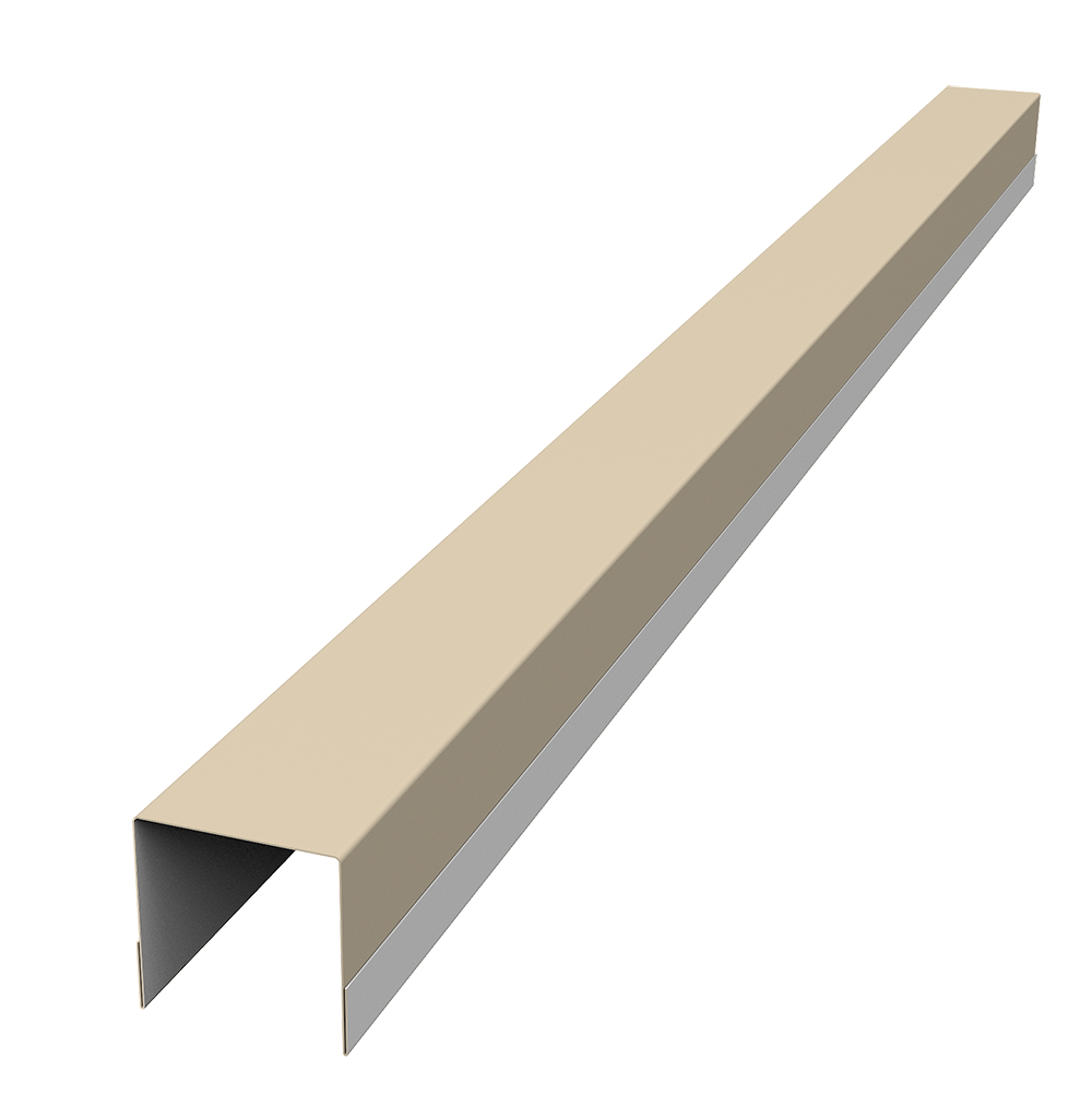 Планка вертикальная обратная для забора жалюзи Palermo 0,45 PE RAL 1015 светлая слоновая кость (2м)