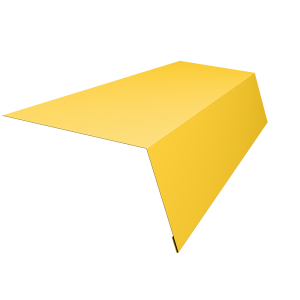 Планка карнизная для мягкой кровли 100х65 0,45 PE с пленкой RAL 1018 цинково-желтый (2м)