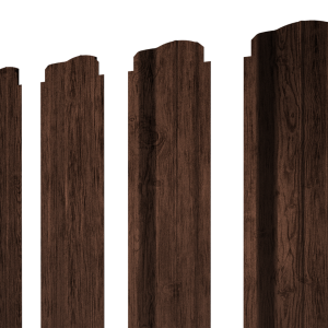 Штакетник П-образный В фигурный 0,4 Print Premium Antique Wood TwinColor
