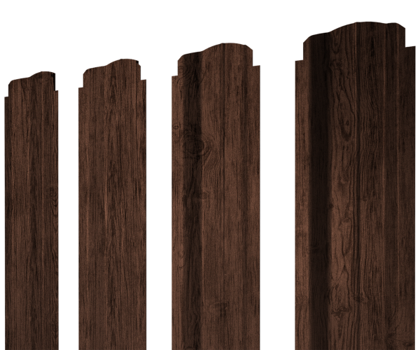 Штакетник П-образный В фигурный 0,4 Print Premium Antique Wood TwinColor