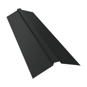 Планка конька прямоугольного 115х30х115 0,5 Satin с пленкой RAL 7016 антрацитово-серый (3м)
