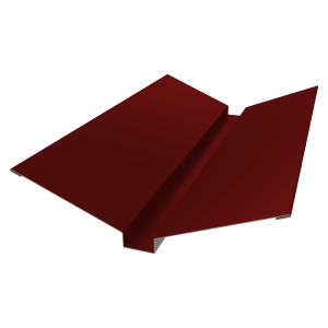 Планка ендовы верхней 115х30х115 0,7 PE с пленкой RAL 3011 коричнево-красный (3м)