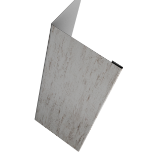 Нащельник (для калиток и ворот) 25х35 жалюзи Milan, Tokyo, Palermo 0,45 Print Elite Snow Wood TwinColor (L2,0)
