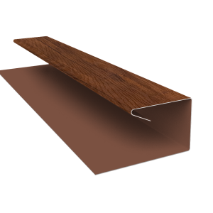 Планка П-образная завершающая сложная (КД) 0,45 Print Premium Golden Wood Fresh TwinColor (2м)
