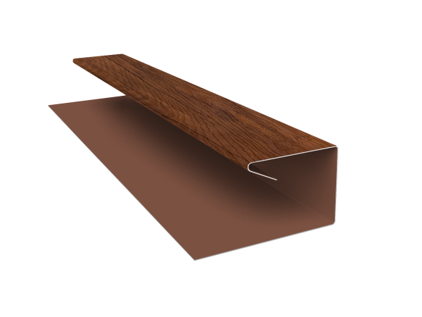 Планка П-образная завершающая сложная (КД) 0,45 Print Premium Golden Wood Fresh TwinColor (2м)