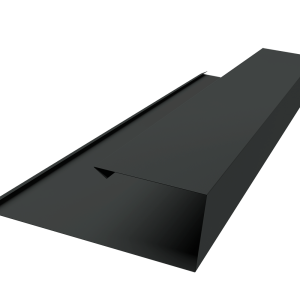 Планка торцевая страховочная 0,45 PE-Double с пленкой RAL 7016 антрацитово-серый (3м)