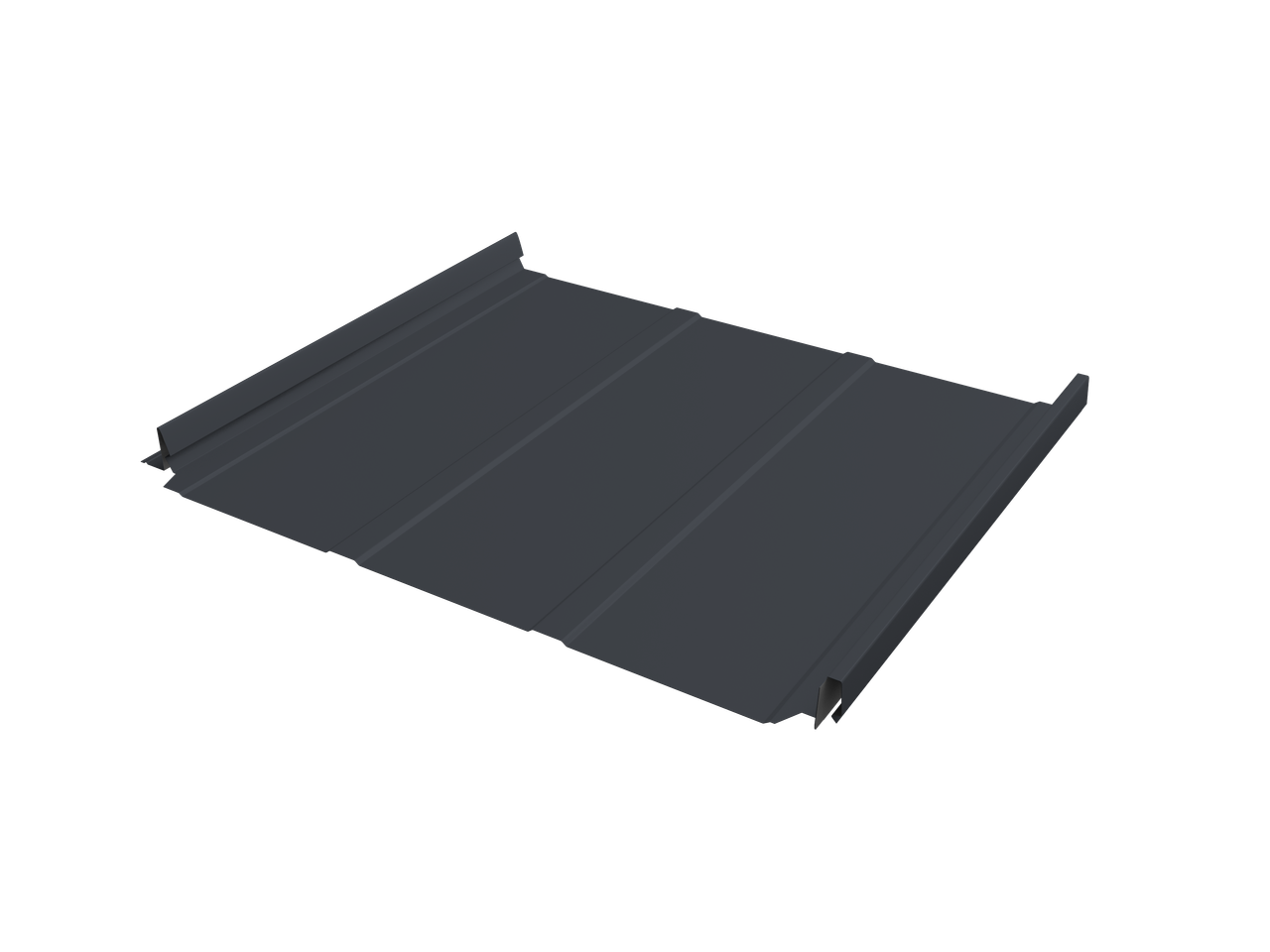 Кликфальц Pro Line Grand Line 0,5 Drap TX с пленкой на замках RAL 7024 мокрый асфальт