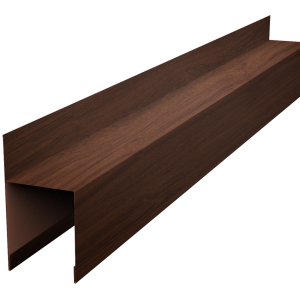 Планка опорная составная внешняя для забора жалюзи Palermo 0,45 Print Elite Choco Wood TwinColor (3м)