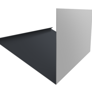 Планка примыкание верхнее к трубе фальц 0,5 Drap RAL 7024 мокрый асфальт (2м)