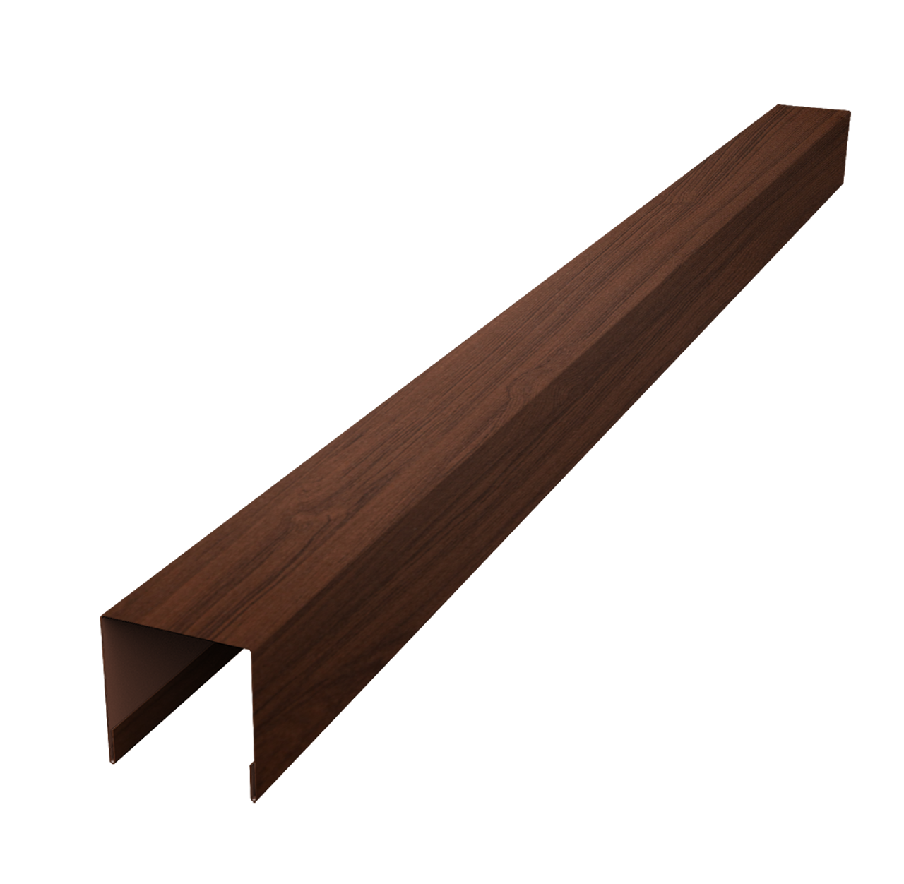 Планка вертикальная лицевая для забора жалюзи Palermo 0,45 Print Elite Choco Wood TwinColor (2,5м)