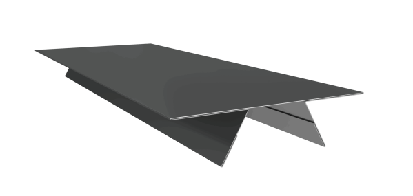 Планка стыковочная составная верхняя 0,5 Satin с пленкой RAL 7016 антрацитово-серый (3м)