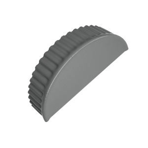 Заглушка торцевая 0,5 Satin RAL 9006 бело-алюминиевый