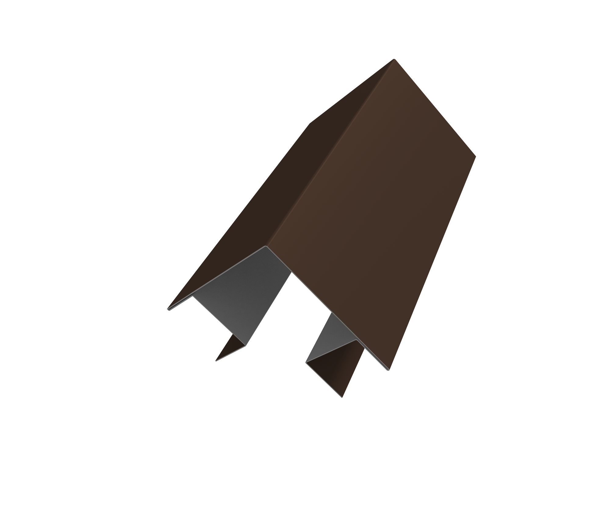 Угол внешний сложный Кликфальц Pro 0,5 Satin с пленкой RAL 8004 терракота (3м)