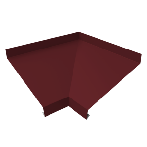 Угол отлива внутренний 100 0,5 Satin Matt TX с пленкой RAL 3005 красное вино