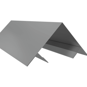 Планка угла внешнего составная верхняя 0,5 Satin с пленкой RAL 9006 бело-алюминиевый (2м)