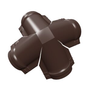 Четверник конька малого полукруглого 0,5 Satin с пленкой RAL 8017 шоколад